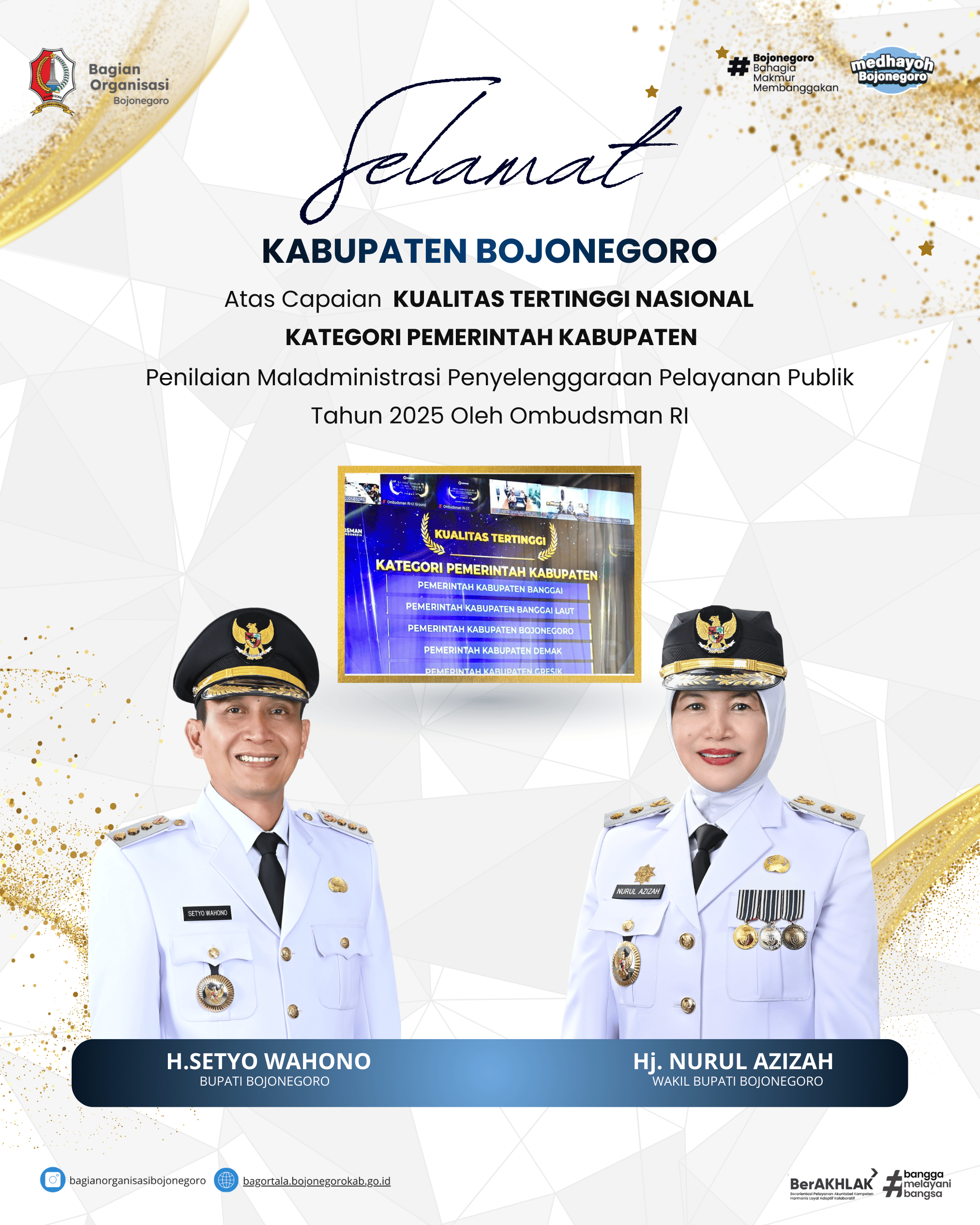 Kualitas Tertinggi Nasional  Penilaian Maladministrasi Penyelenggaraan Pelayanan Publik