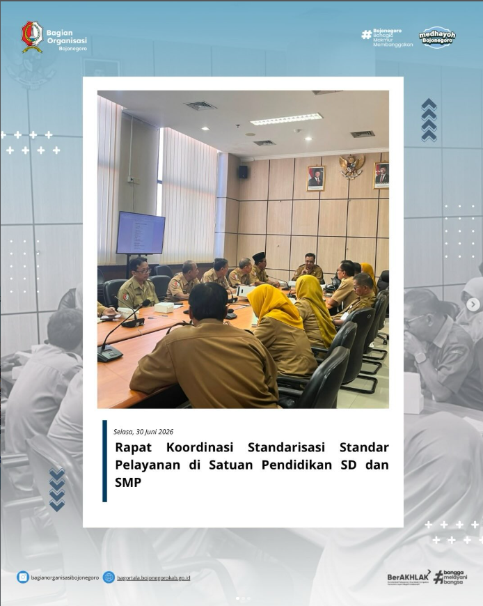 Rapat Koordinasi Standarisasi Standar Pelayanan di Satuan Pendidikan SD dan SMP