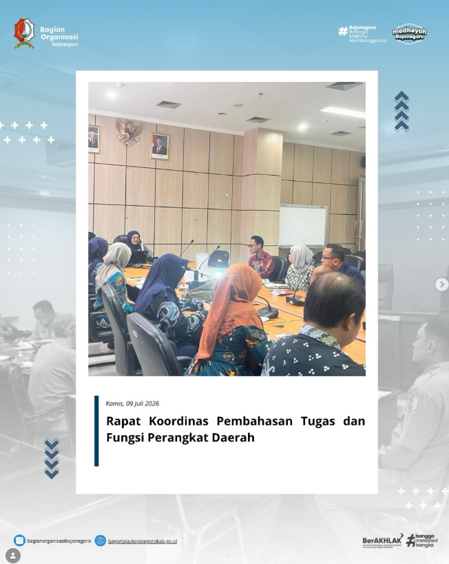 Rapat Koordinasi Pembahasan Tugas dan Fungsi Perangkat Daerah