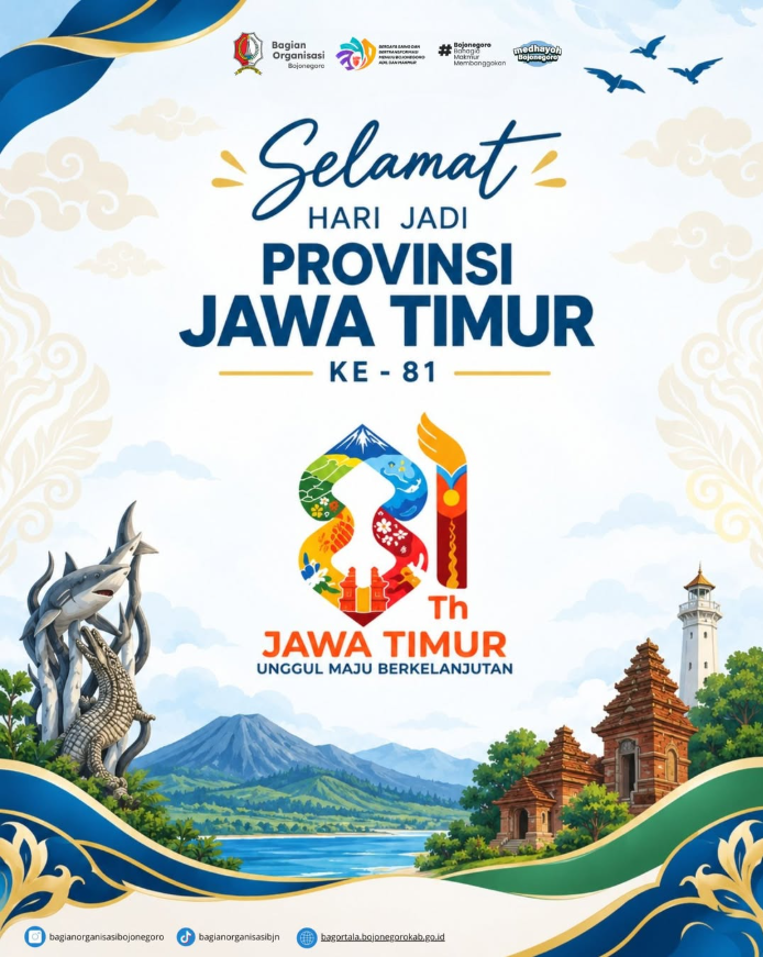 🎉 Selamat Hari Jadi ke-81 Provinsi Jawa Timur! 💙💛