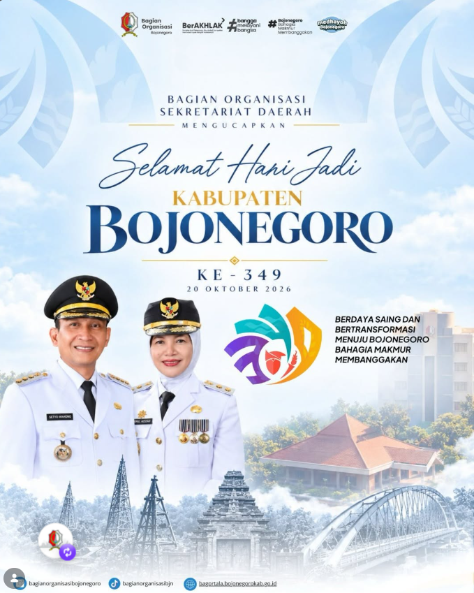 Selamat Hari Jadi ke-349 Kabupaten Bojonegoro
